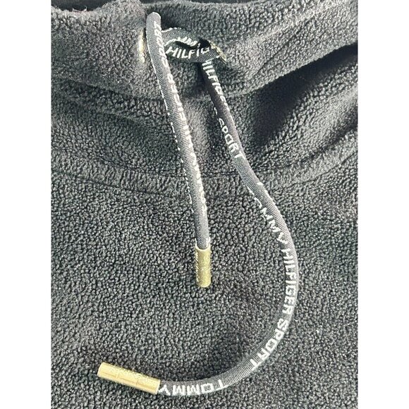 Tommy‎ Hilfiger Sweater Womens Medium Black Pullover Fleece Henley Outdoor Gorp - Picture 7 of 7